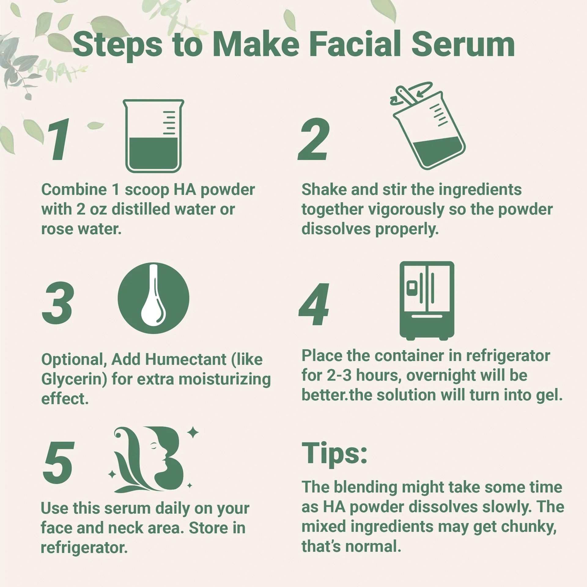 Powder Hyaluronic Acid Serum